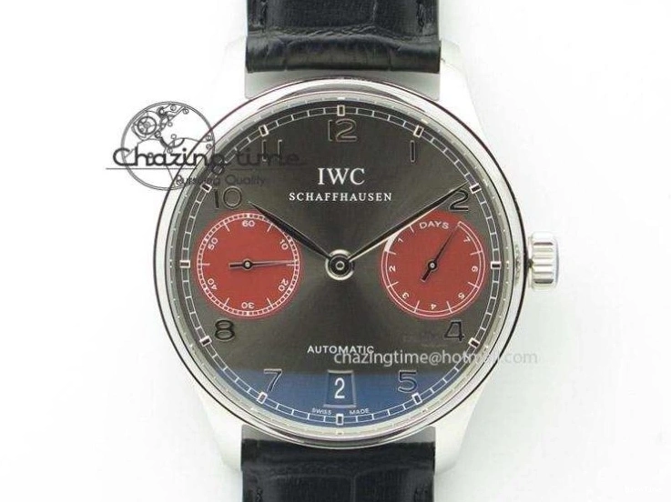 MIROTIME 0421 MoistureWicking Portuguese IW371491 ZF 1:1 Best Edition SS Blue Dial On Leather Strap A79350 (Slim Movement) V 7221